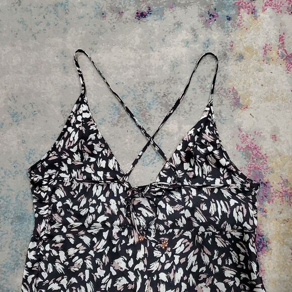 Free People Hang on Halter Printed Slip Dress Size M - Picture 6 of 11